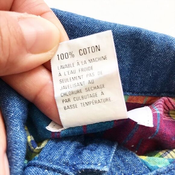 Vintage Pop soda chambray plaid detail romper 3T - Picture 6 of 8